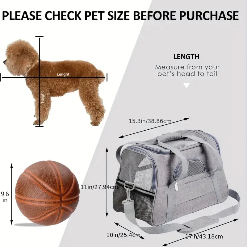 Pet Carrier for Large/Medium Cats, Small Dogs