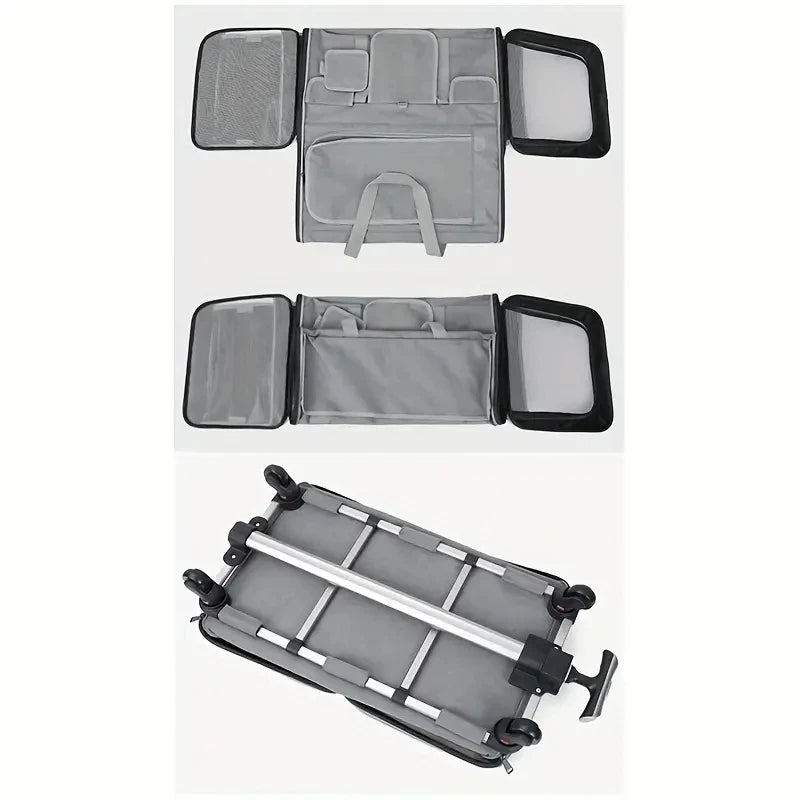 Large Portable Pet Trolley Case, Detachable, Foldable