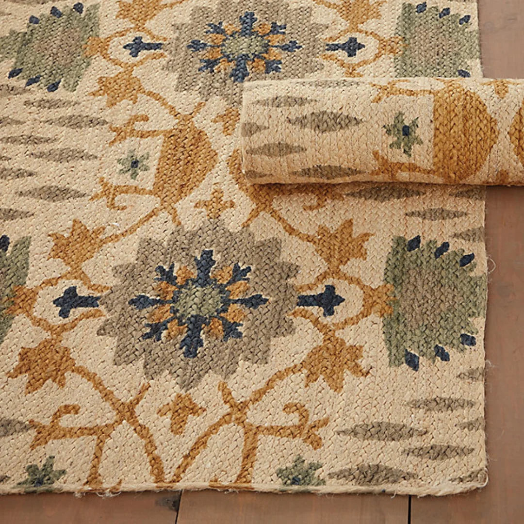 Handmade Eco-Friendly Jute Rug, Natural Fiber, 2 Sizes