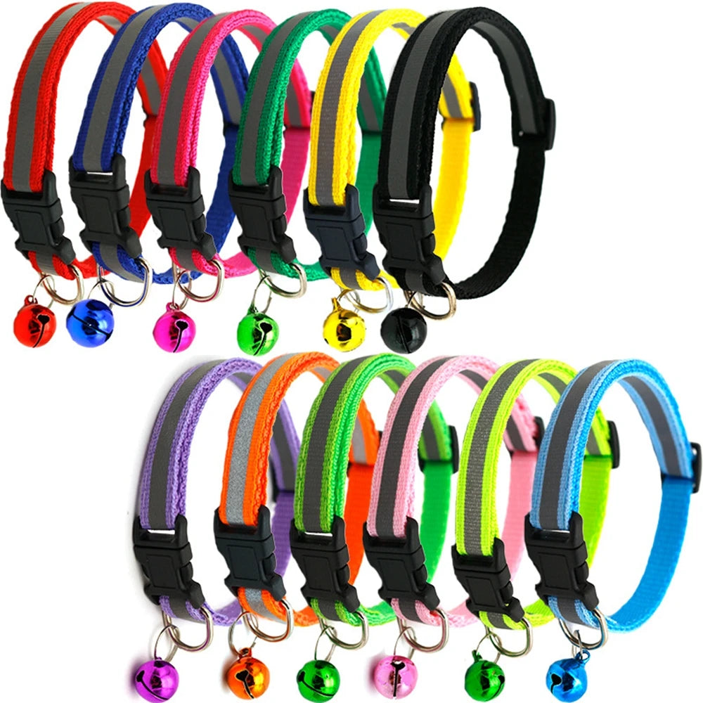Reflective Night Safety Kitten Collar; Adjustable