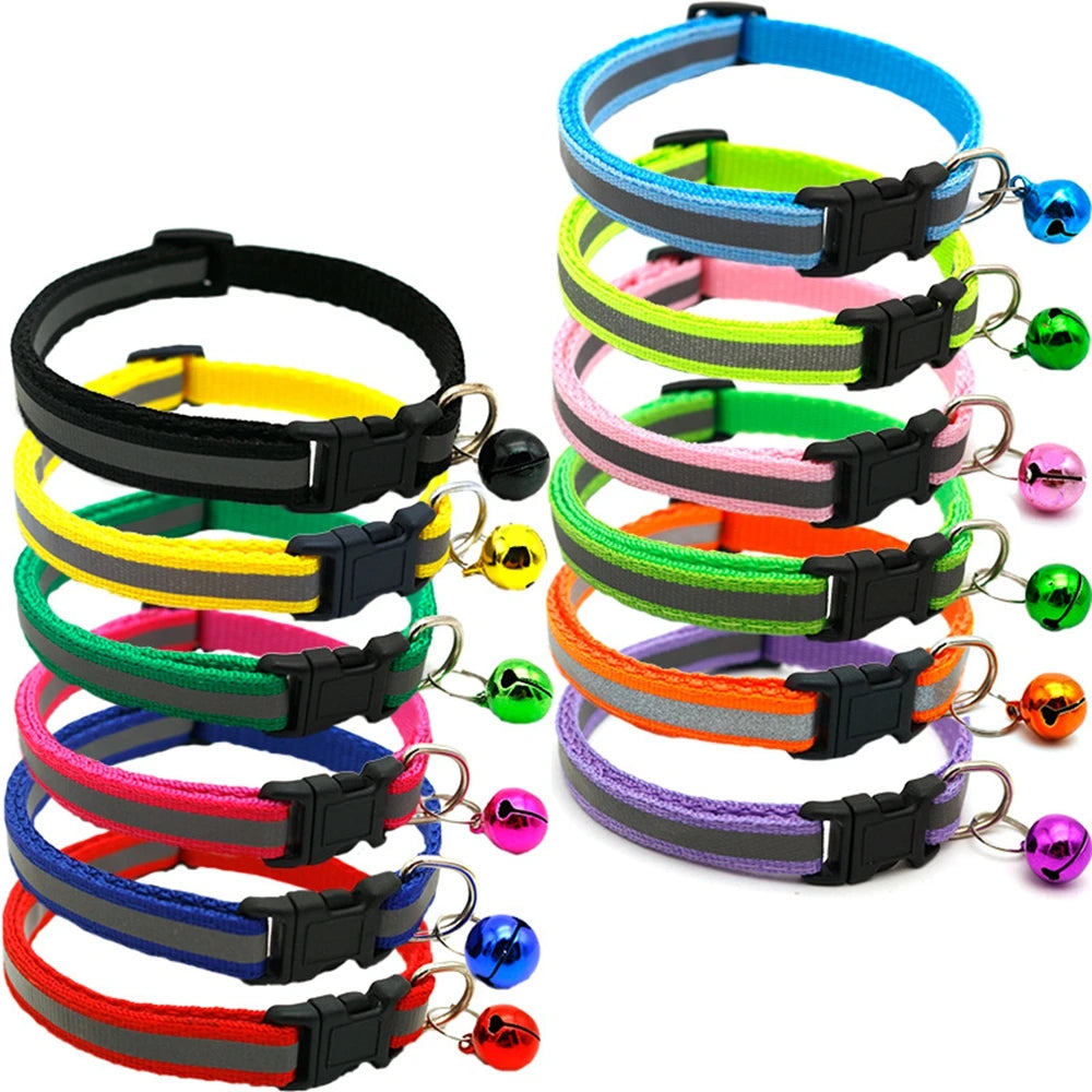 Reflective Night Safety Kitten Collar; Adjustable