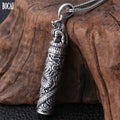 Pure Silver Mighty Flying Dragon Necklace Pendant