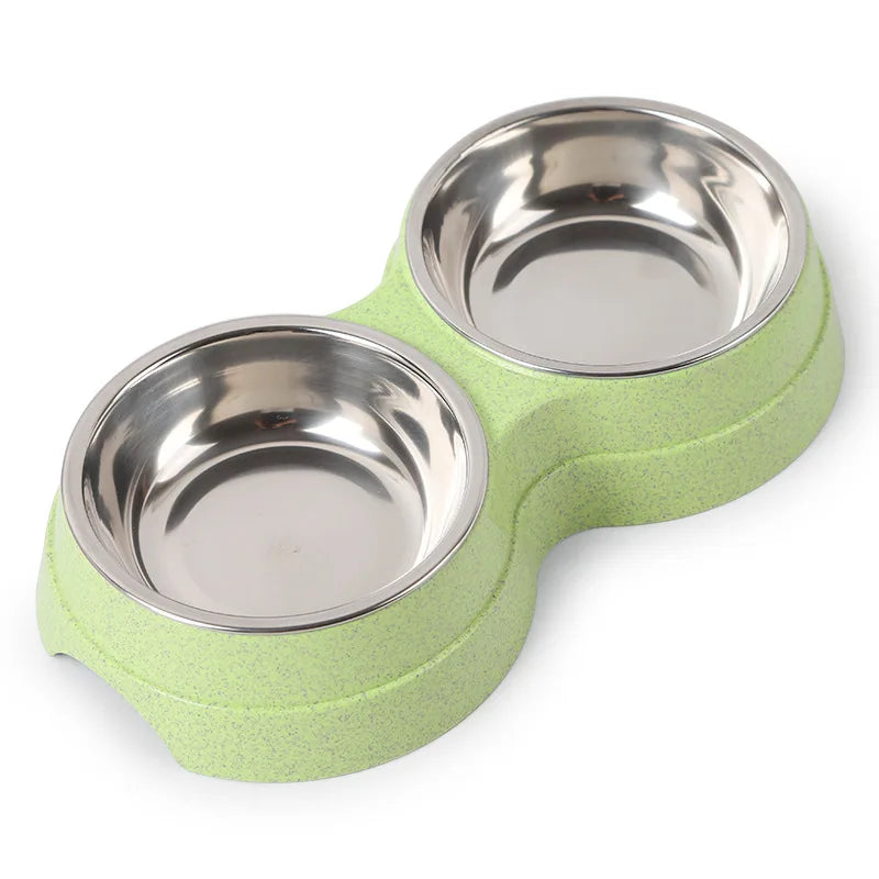 Double Bowls, Stainless Steel Pet Feeder