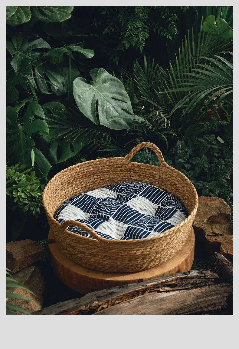 Handmade Bamboo Cat Bed Scratch Board