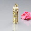 Tibetan Brass Cylinder Amulet Pendant  Locket