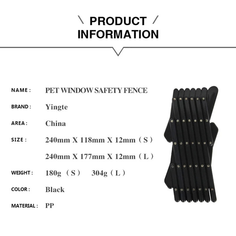 Car Window Expandable Safety Fence for Pets