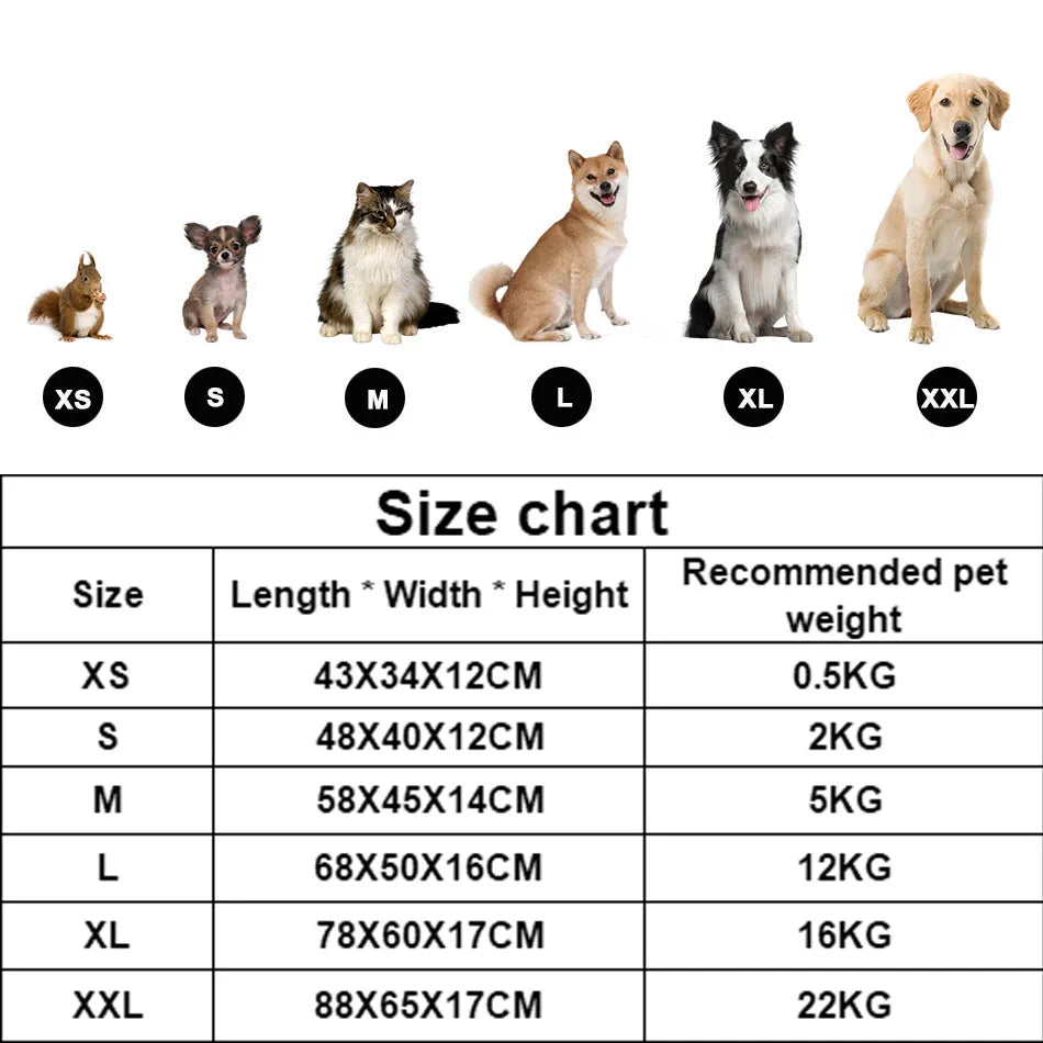 Pet Square Plush Calming Dog Bed