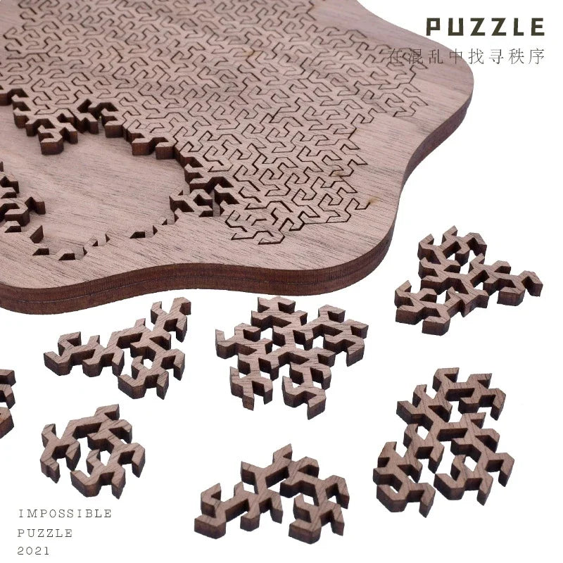 Impossible Wooden Jigsaw Puzzles For Adults; Brain-teasers