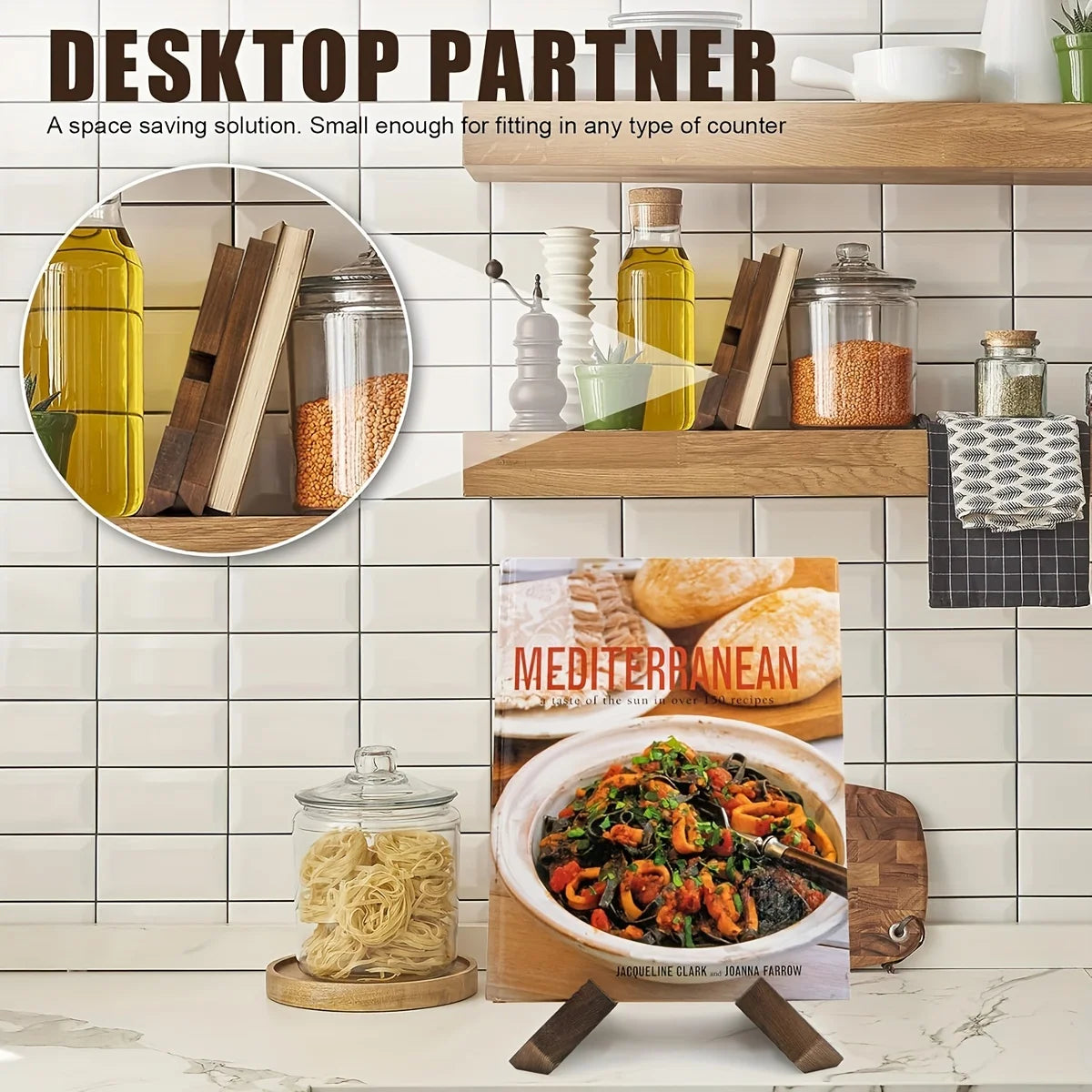 Cookbook Easel; Holds Book Upright Hands Free