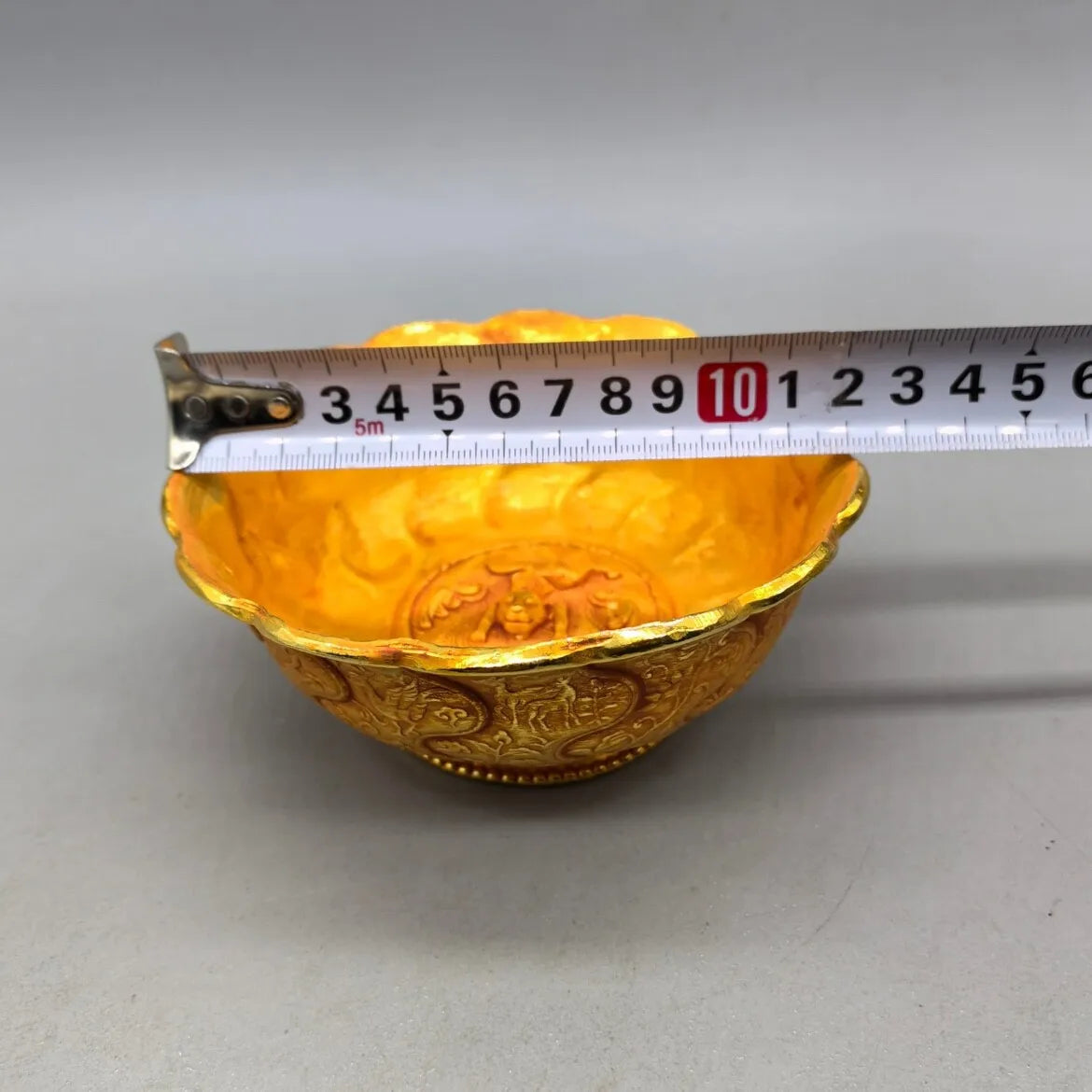 Chinese Mandarin Copper Gilded Bowl Exquisite Handicraft
