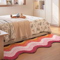 Irregular Rainbow Plush Rug; 2 Colors, 4 Sizes