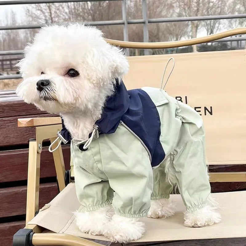 Dog 4-Legged Waterproof, Windproof Raincoat