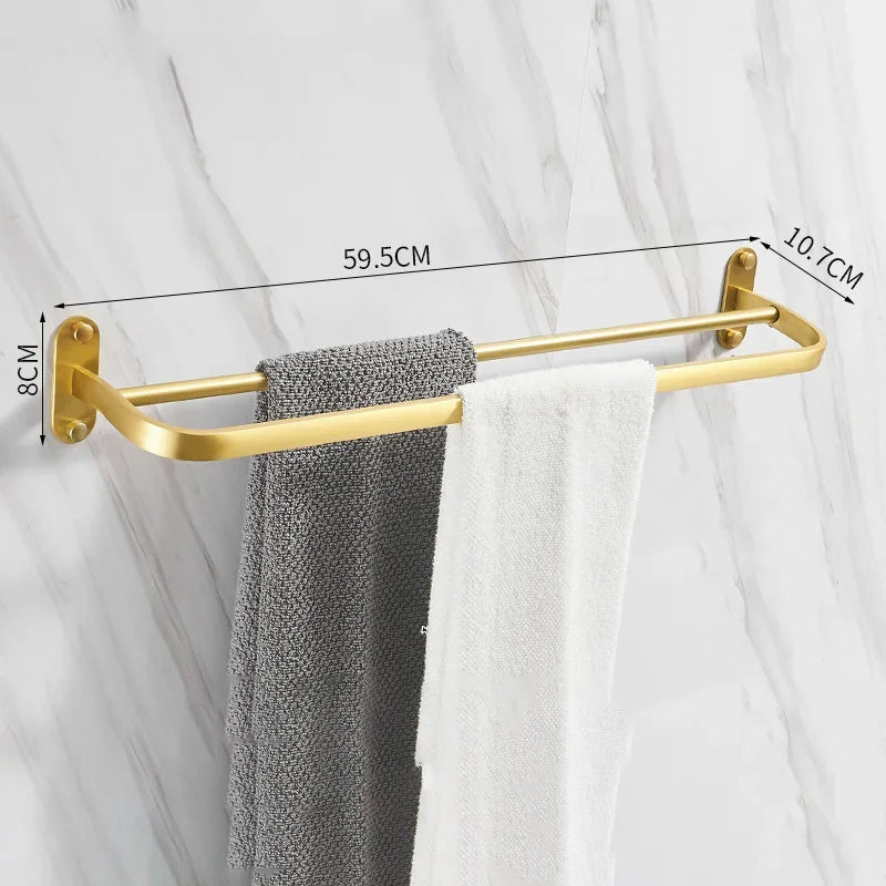 Elegant Brushed Brass Bathroom Accessories