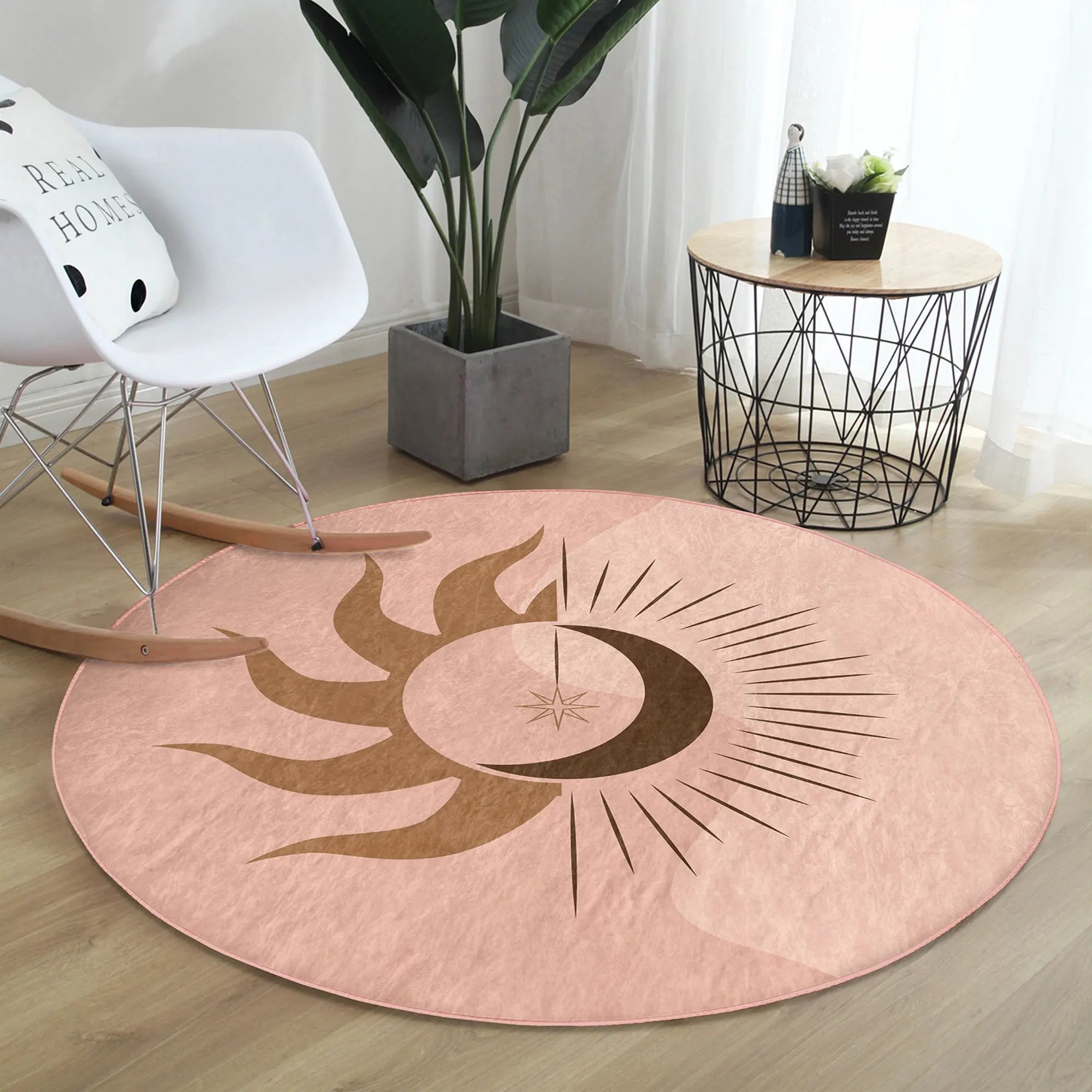 Spiritual Sun/Moon Mystic Rug; Non-Slip, 5 Designs, 2 Sizes