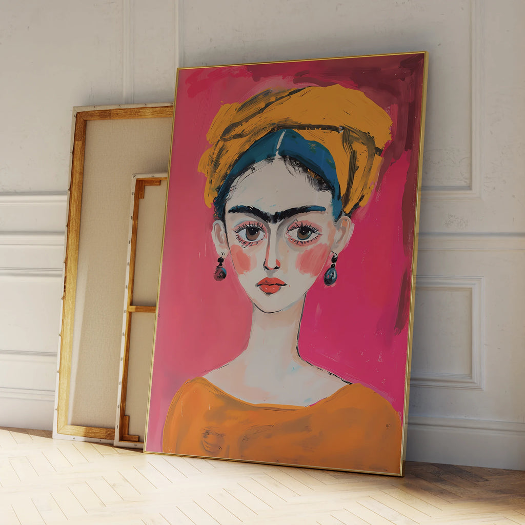 Frida Modern Abstract, Bold Canvas Art Print