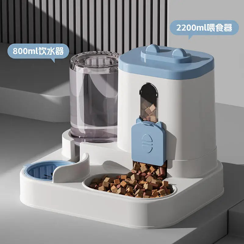 Dog/Cat Feeder & Waterer Set: Spill-Proof