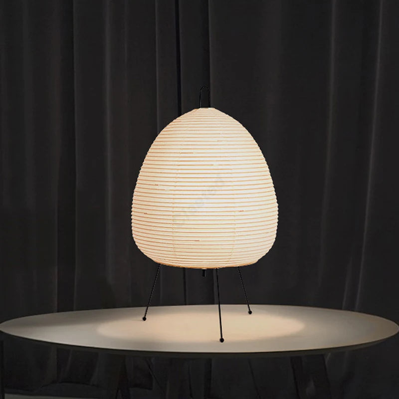 Japanese Tripod Rice Paper LED Table Lamp