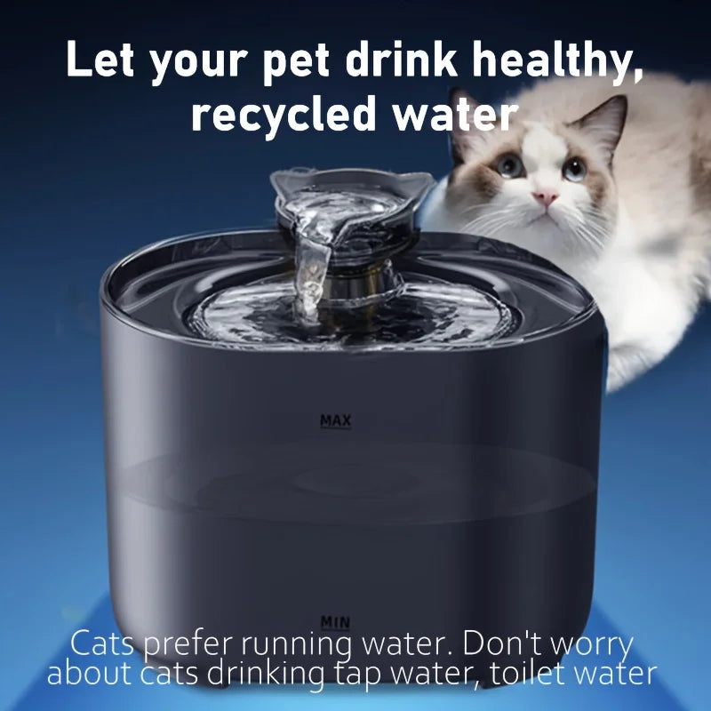 2.2L Pet Water Fountain; Fresh Filtered Water