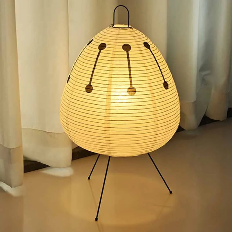 Japanese Tripod Rice Paper LED Table Lamp