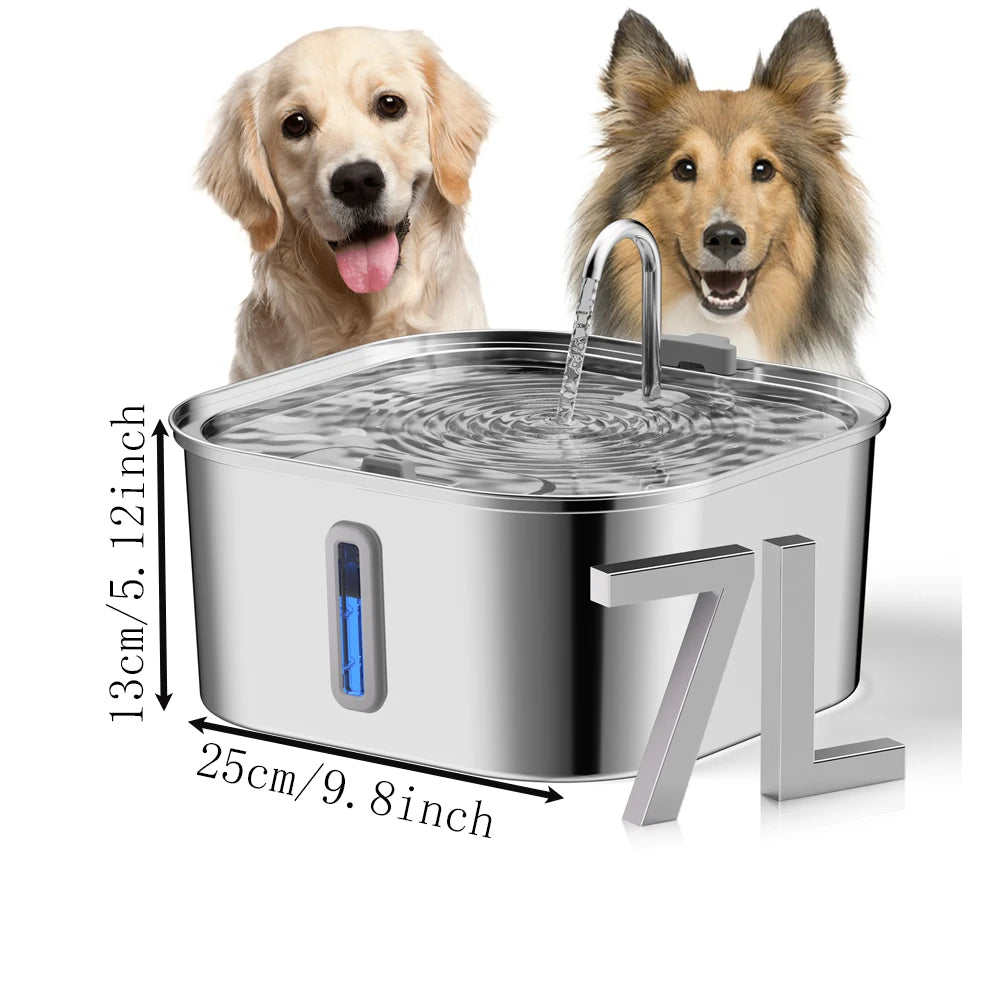 14L/7L Automatic Dog Water Fountain Stainless Steel