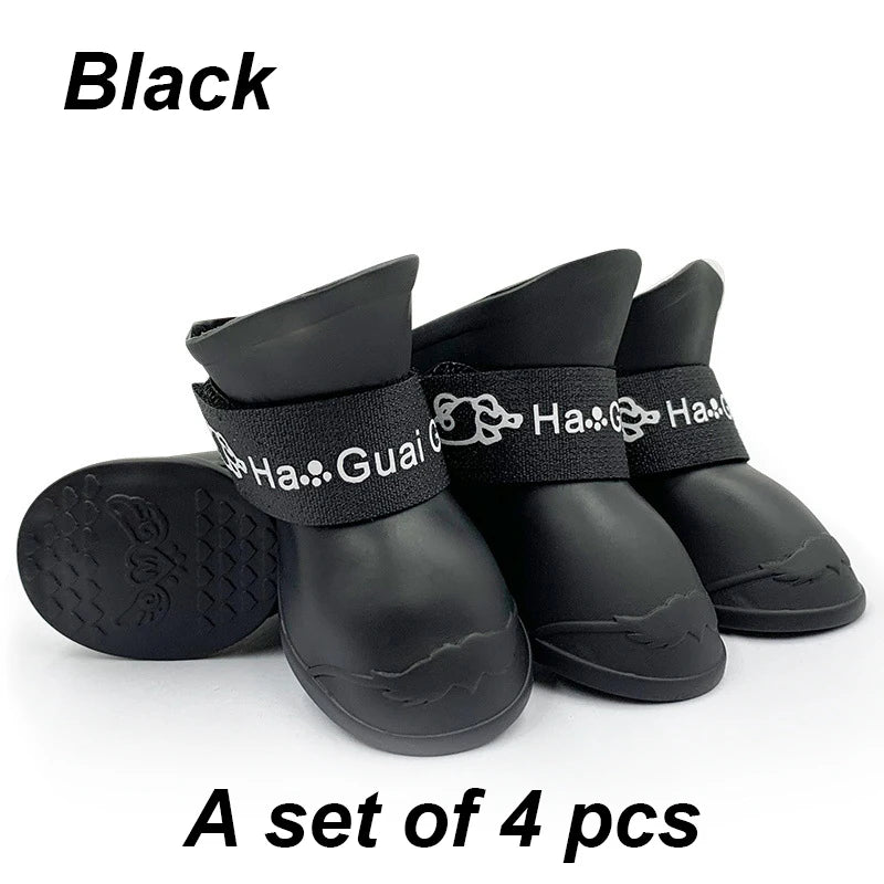 4Pcs Waterproof Rain shoes, Anti-slip Dog Boot