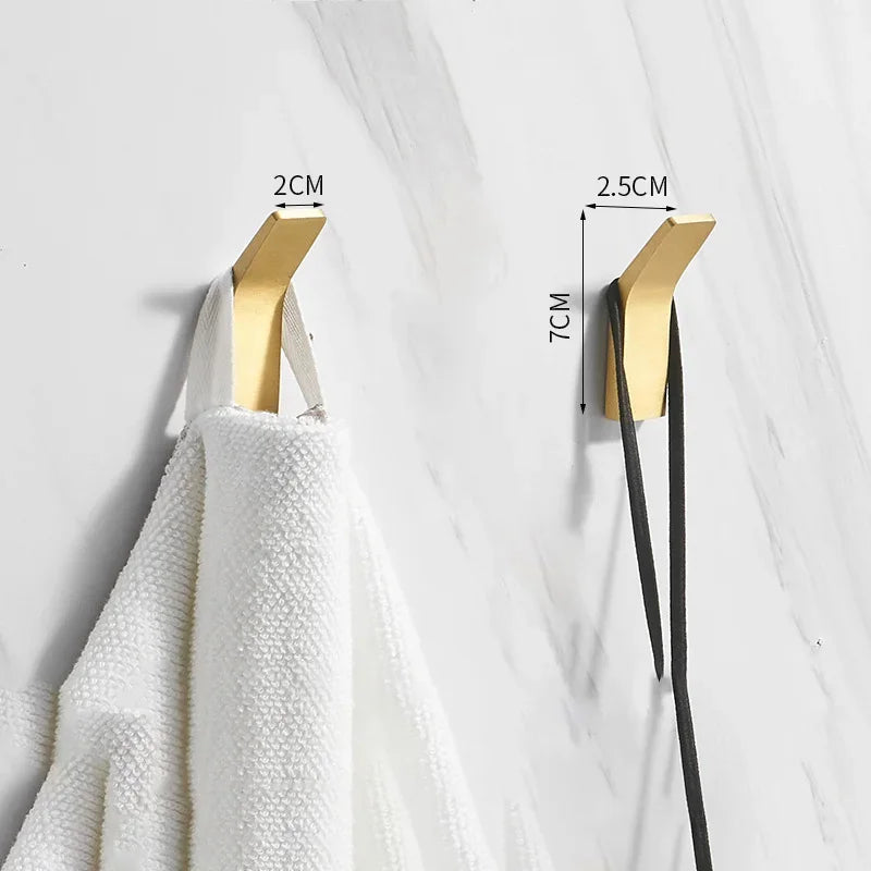 Elegant Brushed Brass Bathroom Accessories