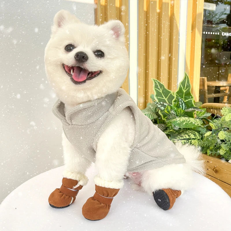 4Pcs Waterproof Warm Pet Dog Shoes