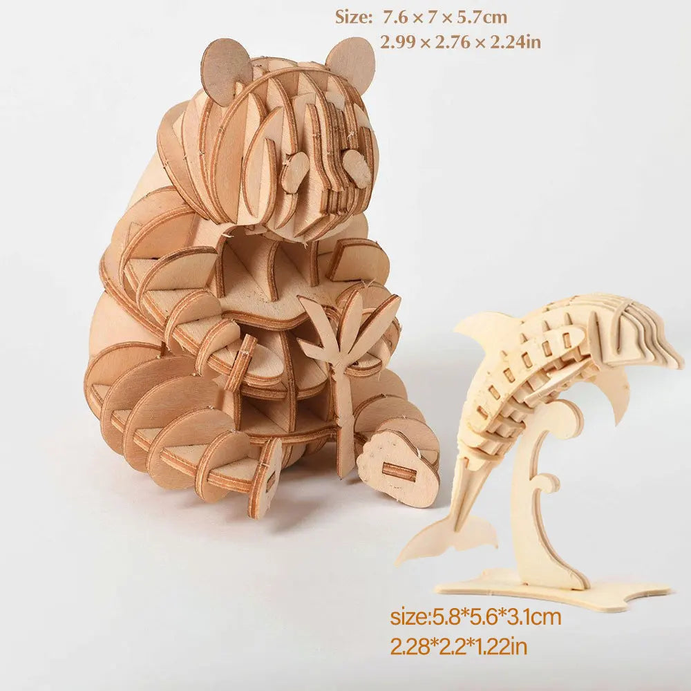 3D Puzzle Model Kit DIY Laser Cut Assembly