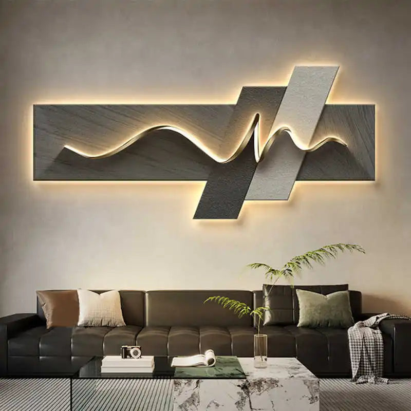 Luxury Modern Wall Art, LED Ambient Lighting