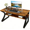 Desk with Metal Frame for Office or Bedroom Study/Homework Station
