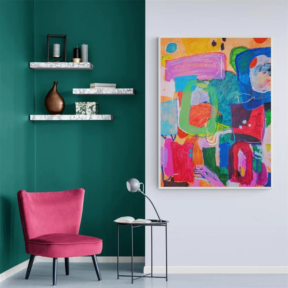 Abstract Mid Century Wall Art Canvas