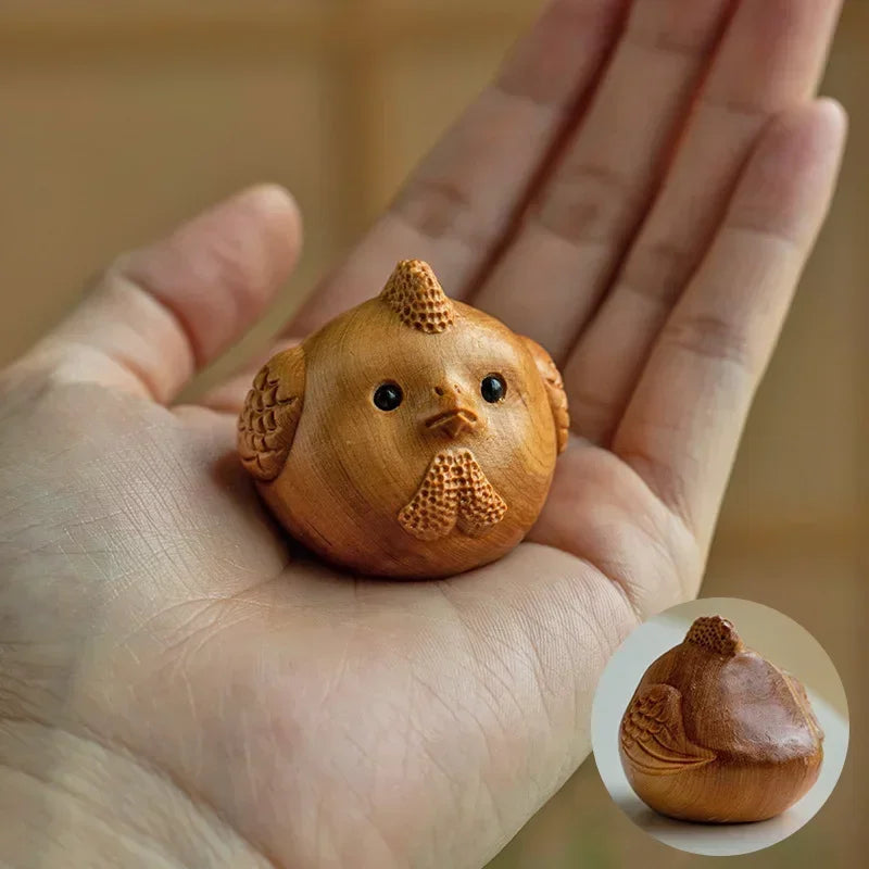 Mini Wood Carving Twelve Zodiac Ornaments