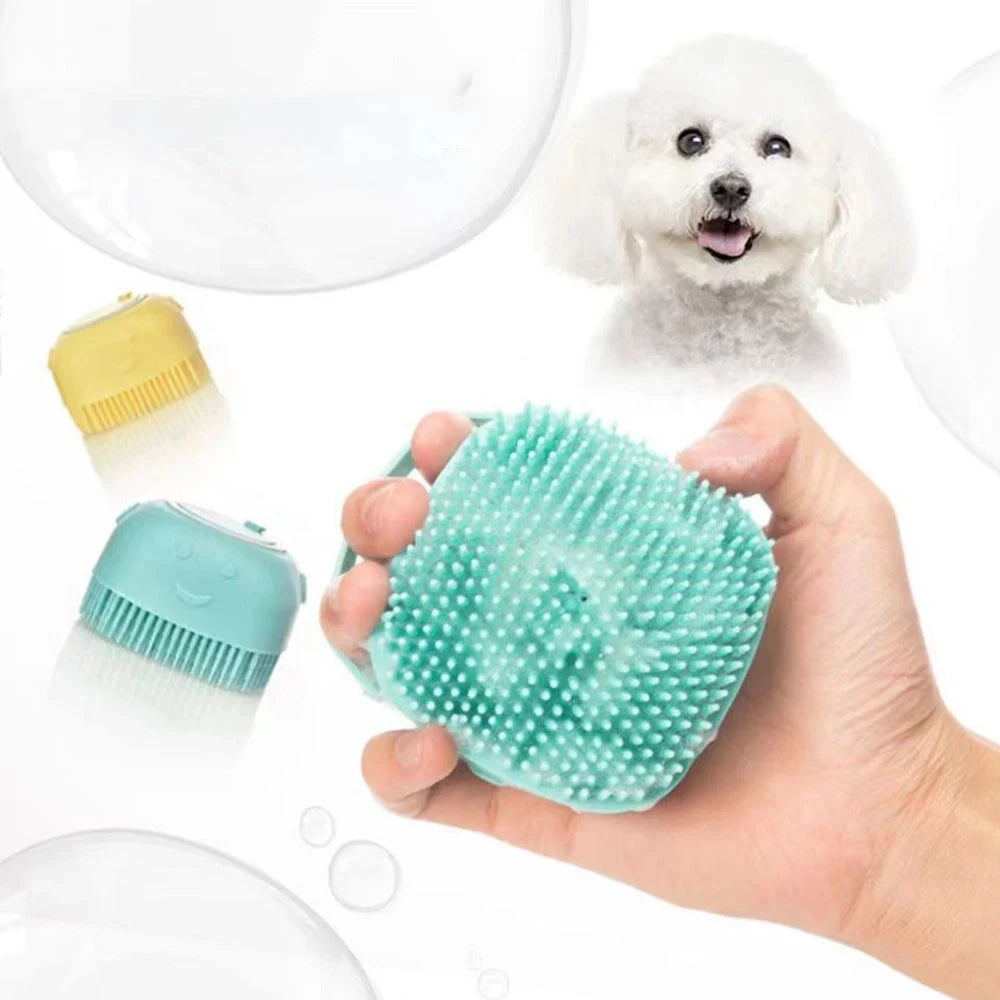 Dog `Bathtime Silicone Soapy Massage Brush