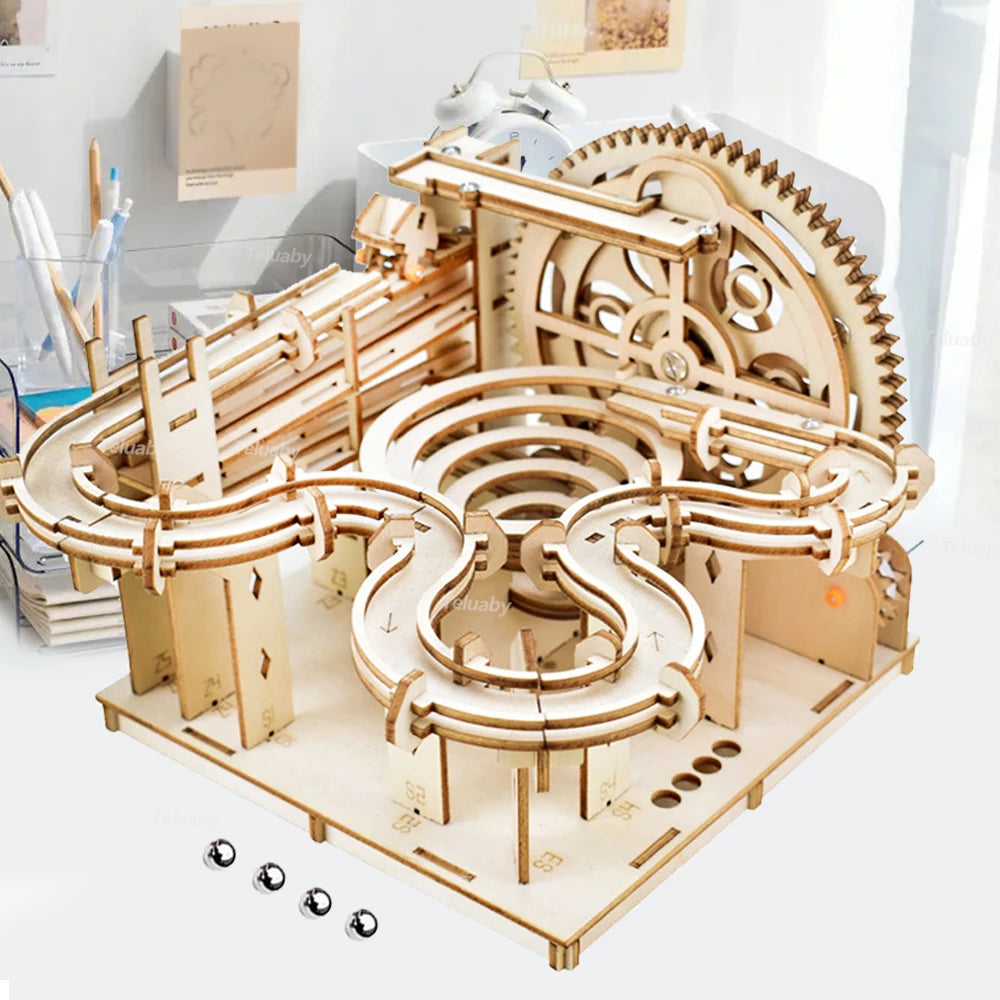 3D Wooden Marble Run Puzzle DIY Kit