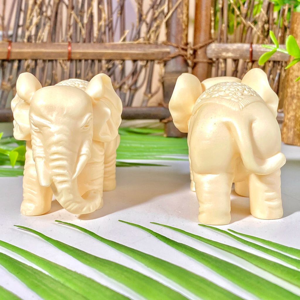 Hand Craved Ivory Tagua Nut Elephant Carving