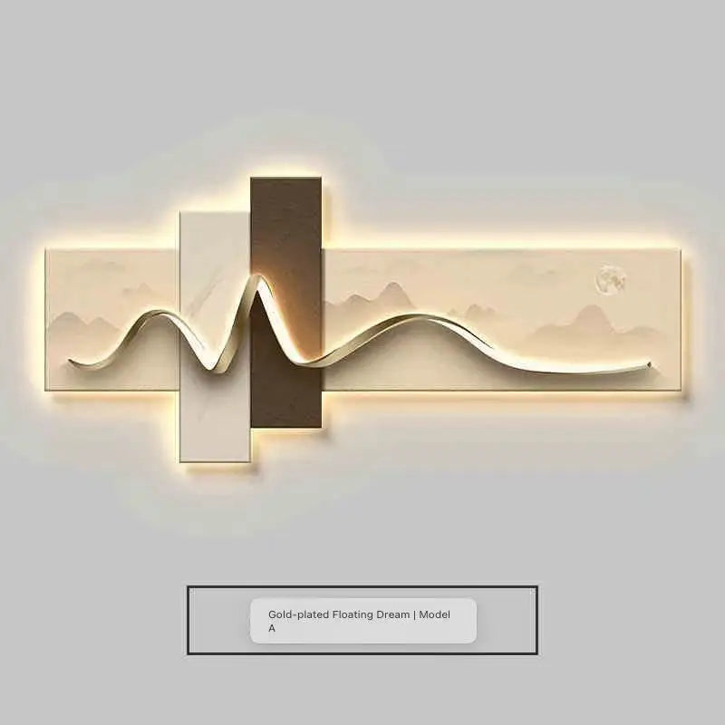 Luxury Modern Wall Art, LED Ambient Lighting