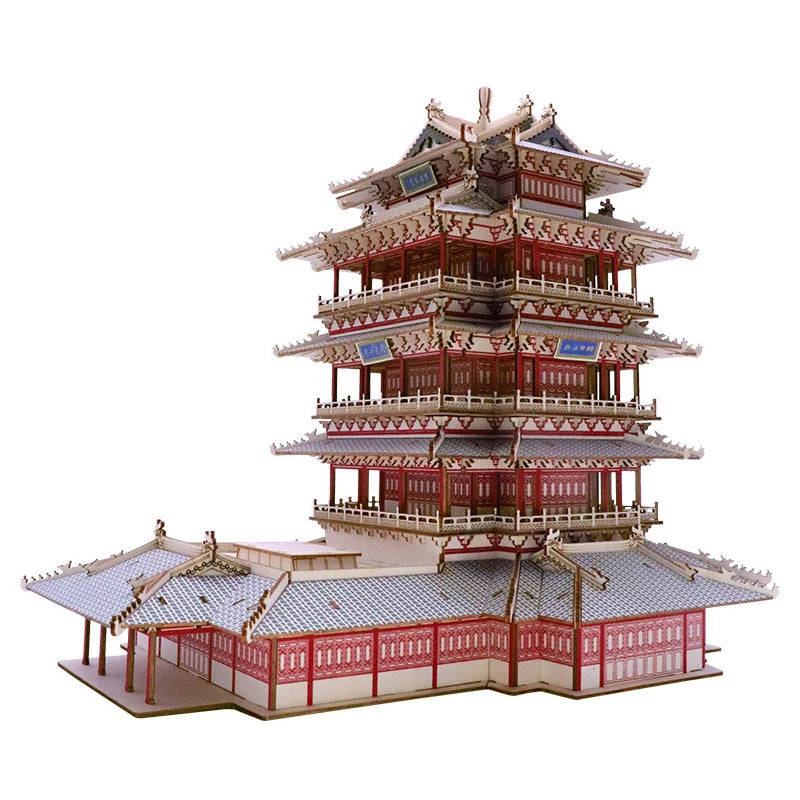 3D Puzzle Kits; Adult Chinese Style Building