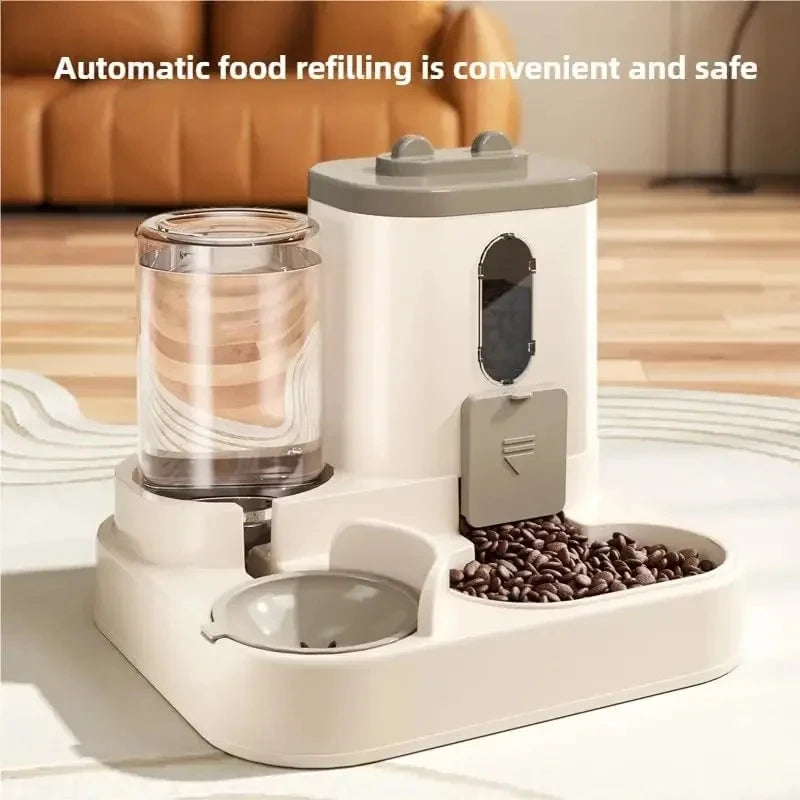 Dog/Cat Feeder & Waterer Set: Spill-Proof