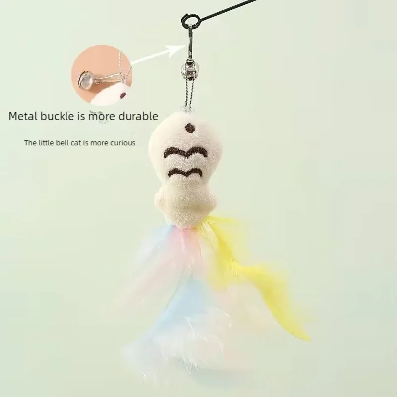 Interactive Cat Toy; Self-Rotating  Fishing Toy