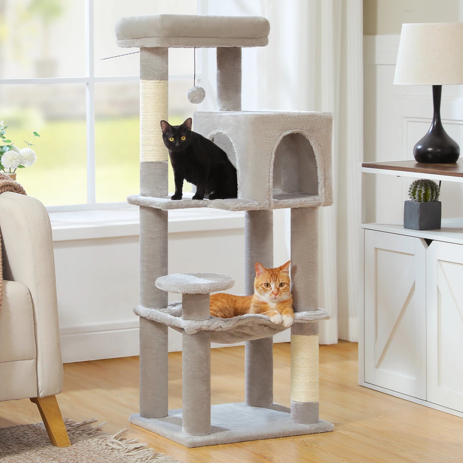 5-Level Cat Tower, 45" with Top Perch