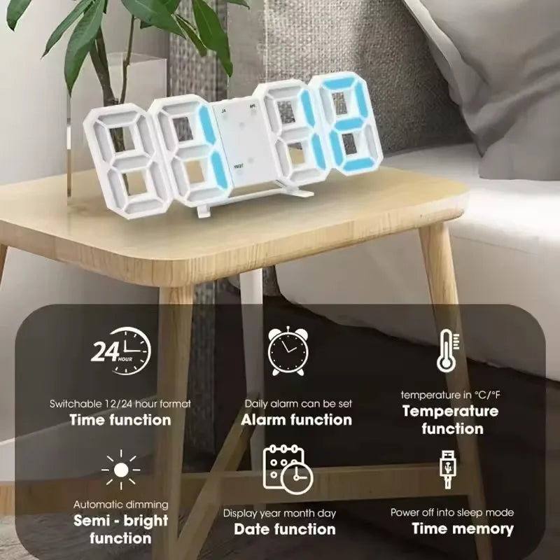 Digital LED Alarm Clock: Bedroom, Office, Desk