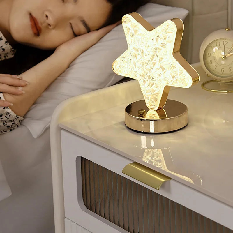 Bedroom Night Light, 3-Color Touch Dimming