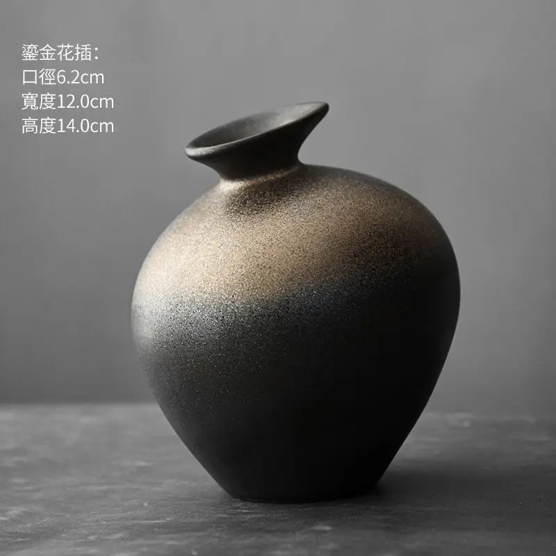 Vintage Japanese Ceramic Abstract Vases