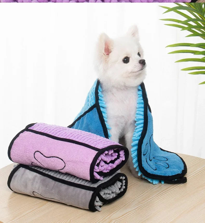 Soft Plush Pet Quick Drying Towel for Dog/Cat