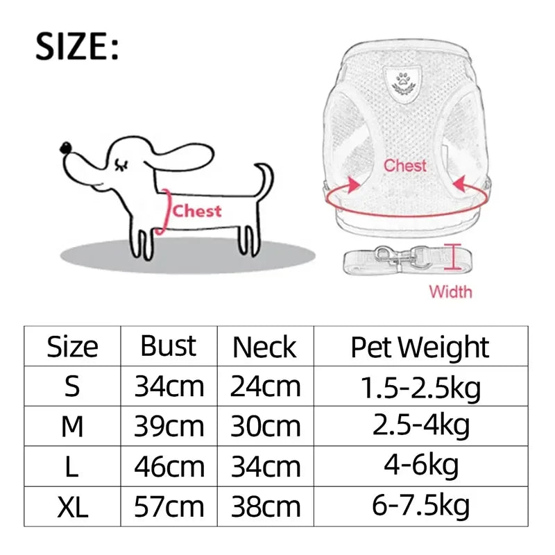 Cat Walking Vest Harness & Leash