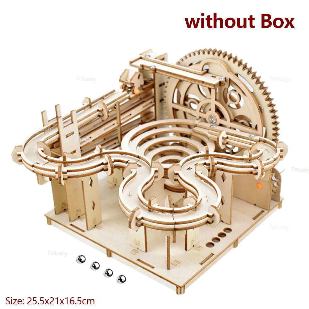 3D Wooden Marble Run Puzzle DIY Kit