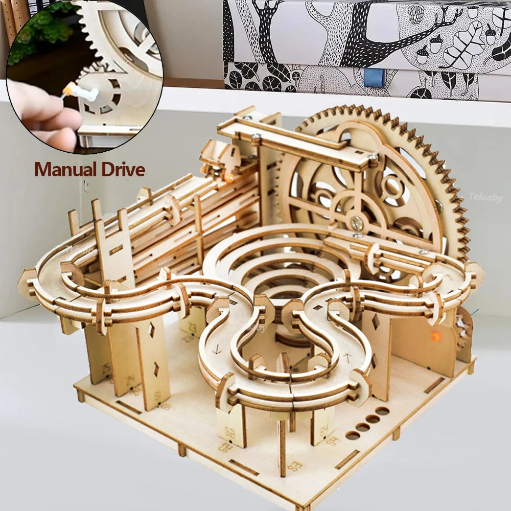 3D Wooden Marble Run Puzzle DIY Kit