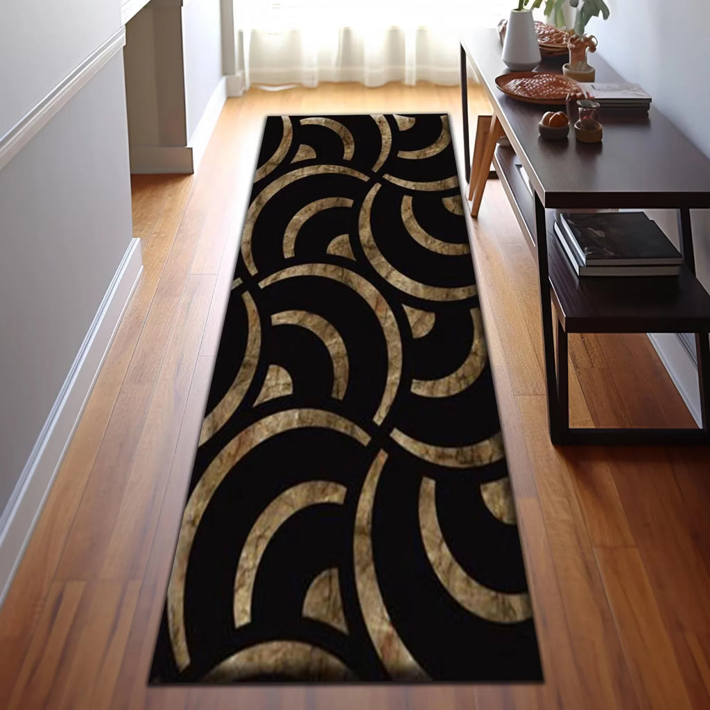 Mid-Century Runner, Geometric Leaf Design; 4 Designs, 2 Sizes