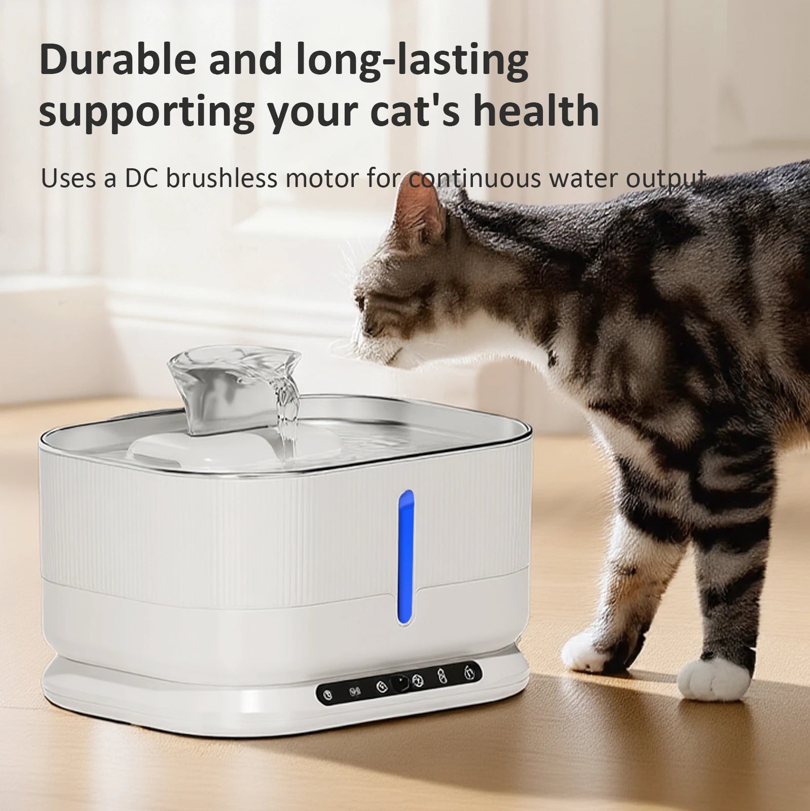 Cat LED Wireless Water Fountain, Smart Sensor