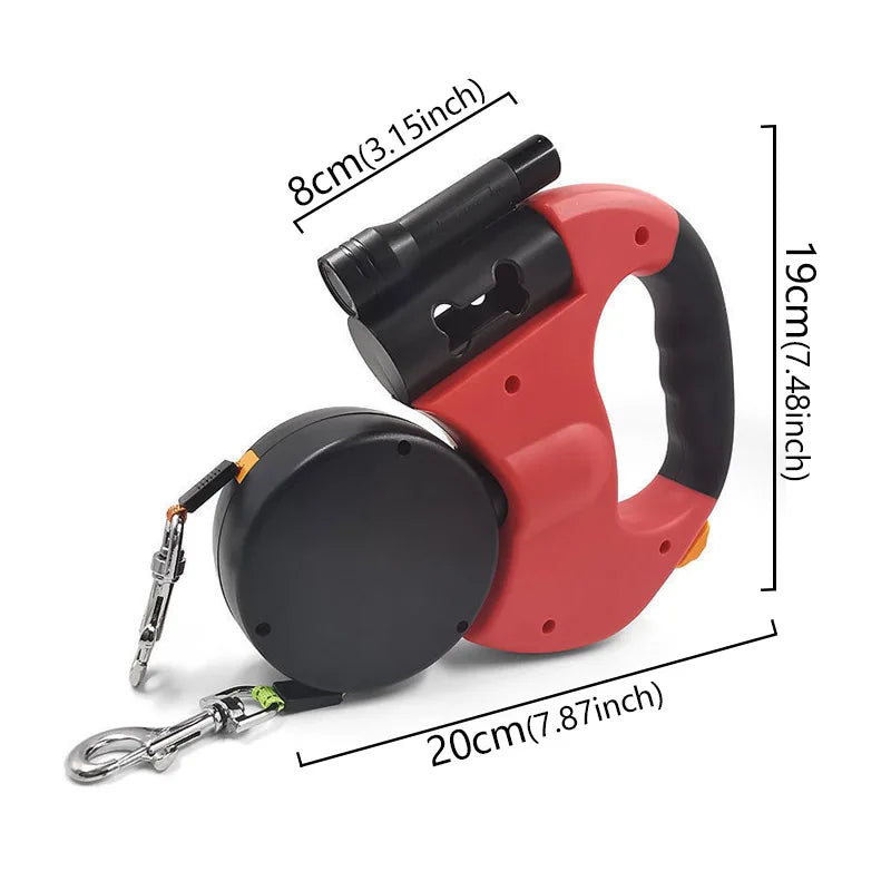 Double Head Automatic Retractable Dog Leash